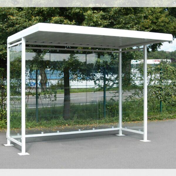 Fiets- en rookoverkapping RAL 9002 kopen Fiets- en rookoverkapping in RAL 9002 met glazen zijwanden