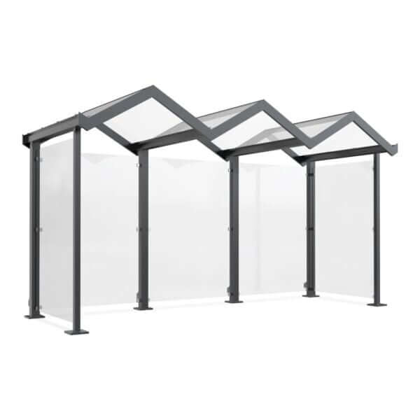 Rookabri Zürich Z3 – duurzame rookabri van staal en glas in RAL-7016