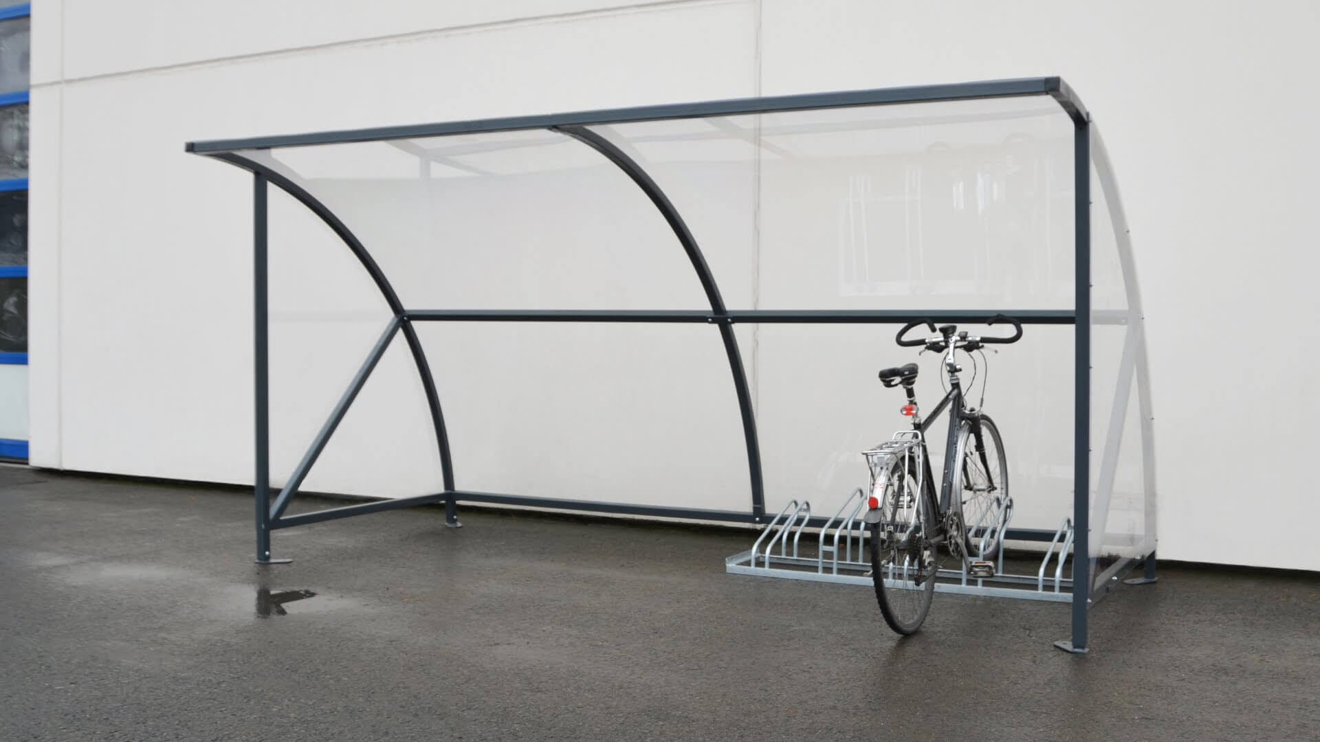 Boogkap fietsoverkapping Bamberg RAL7016