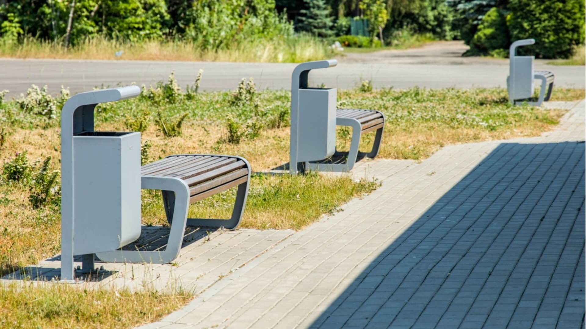 Buitenbank Trapo 100cm zonder rugleuning design straatmeubilair aanschaffen