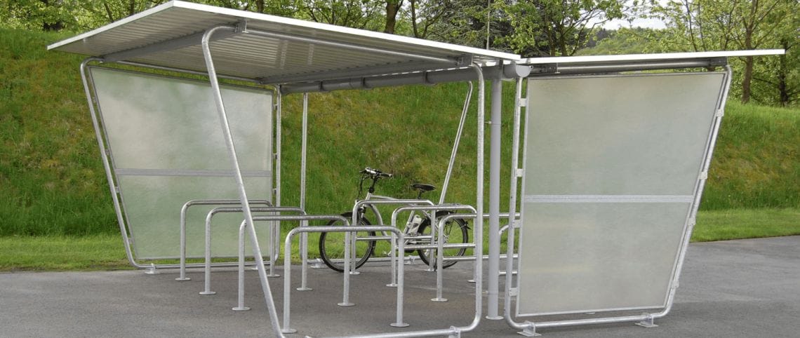 dubbelzijdige budget fietsoverkapping