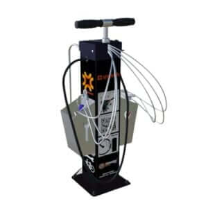 Umfeldt fietspomp met gereedschapsbakken voor openbare ruimte