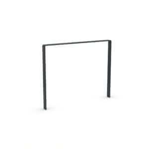 Strakke zwarte fietsbeugel geschikt voor plaatsing in beton.