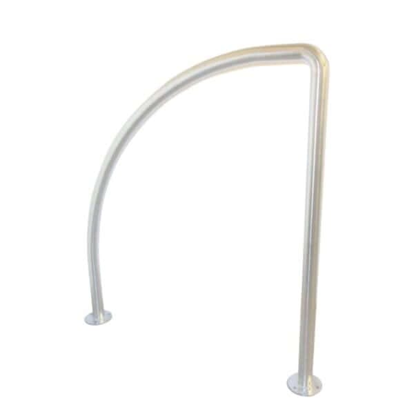 fietsaanleunbeugel-arco-2-1-20 fietsnietje rvs met gebogen design en vloerplaten