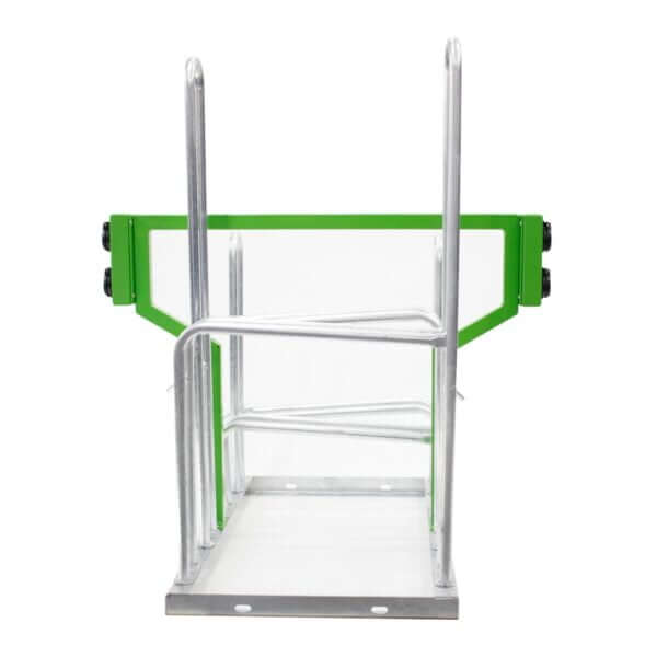 Dubbelzijdig fietsenrek met oplaadpunten voor e-bike Dubbelzijdig fietsenrek met geïntegreerde oplaadpunten voor elektrische fietsen. Perfect voor openbare ruimtes en bedrijven.