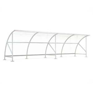 Bouwpakket fietsenhok voor 24 fietsen van verzinkt staal.