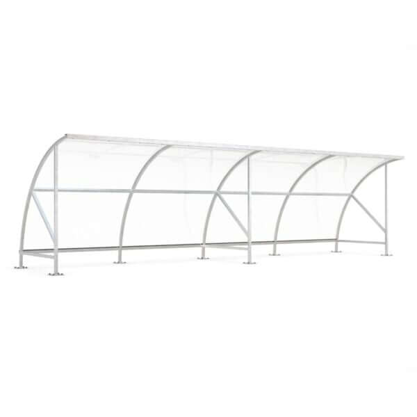 Bouwpakket fietsenhok voor 24 fietsen van verzinkt staal.