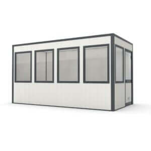 Demontabele kantoorunit 5x3 meter zonder vloer voor binnen gebruik.