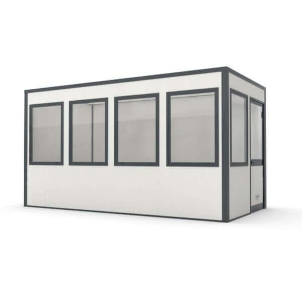 Demontabele kantoorunit 5x3 meter zonder vloer voor binnen gebruik.