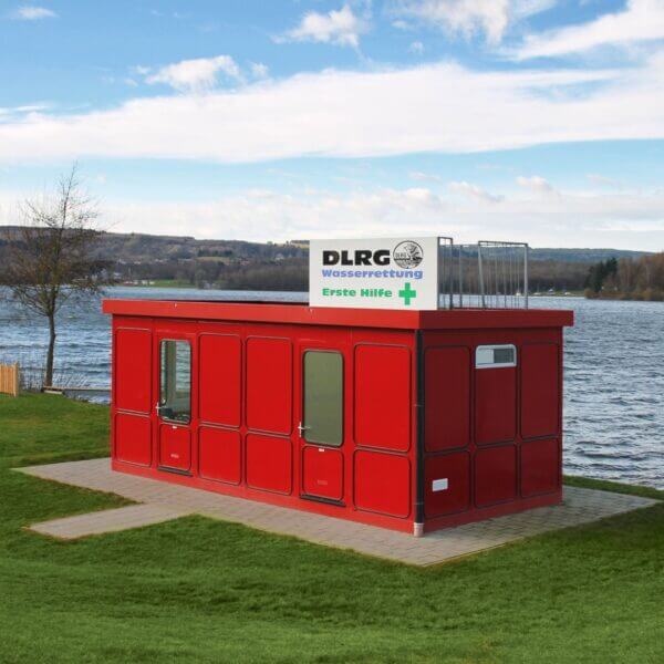 Kantoor unit voor buiten Kantoorunit voor buiten in kleur rood. Ook verkrijgbaar in andere kleuren.