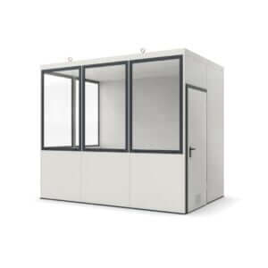 Verplaatsbare kantoorunit voor tijdelijke of vaste toepassing, snel te bestellen en op maat te laten plaatsen.