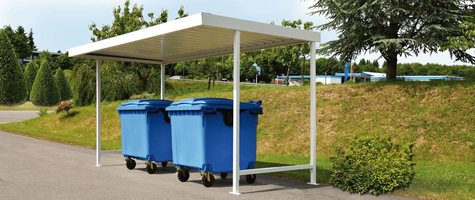 Overkapping voor rolcontainers