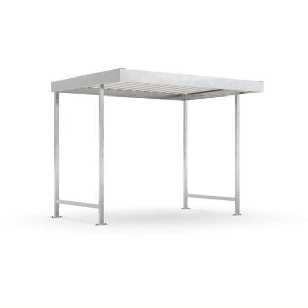 Verzinkte fietsoverkapping van 3x2 meter