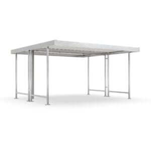 Overdekte fietsenstalling verzinkt staal 4300x4400mm voor buiten