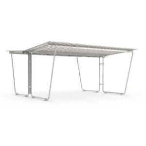 Verzinkte fietsenstalling als bouwpakket met schuine draagconstructie