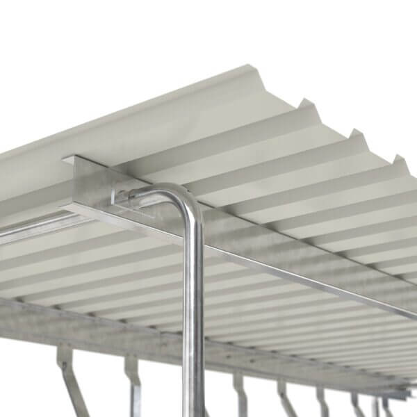 Constructiedetail Velodome rijwieloverkapping met trapeziumdak